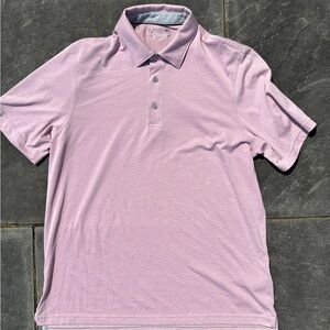 Men’s Vineyard Vines Large Jim Nantz Pink & Grey Golf polo